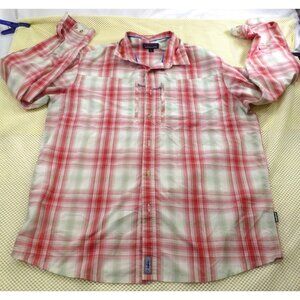 Patagonia Shirt Mens Large Red Plaid Button Up Fishing Long Sleeve Outdoors